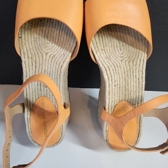 Antonio Melani Peach Colored Wedge Sandals - Picture 3 of 9